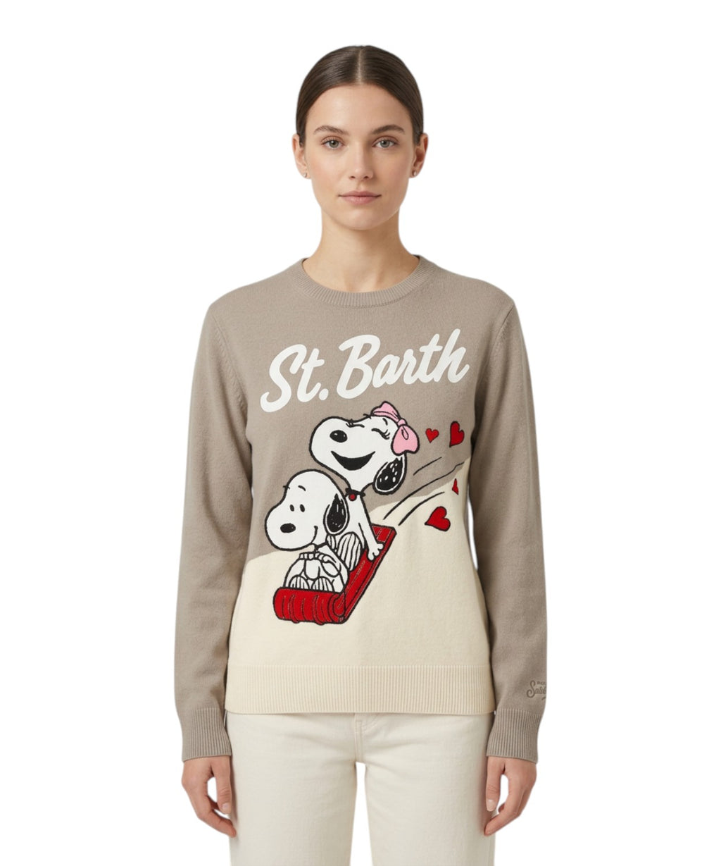 Maglia Girocollo New Queen con Jacquard Snoopy