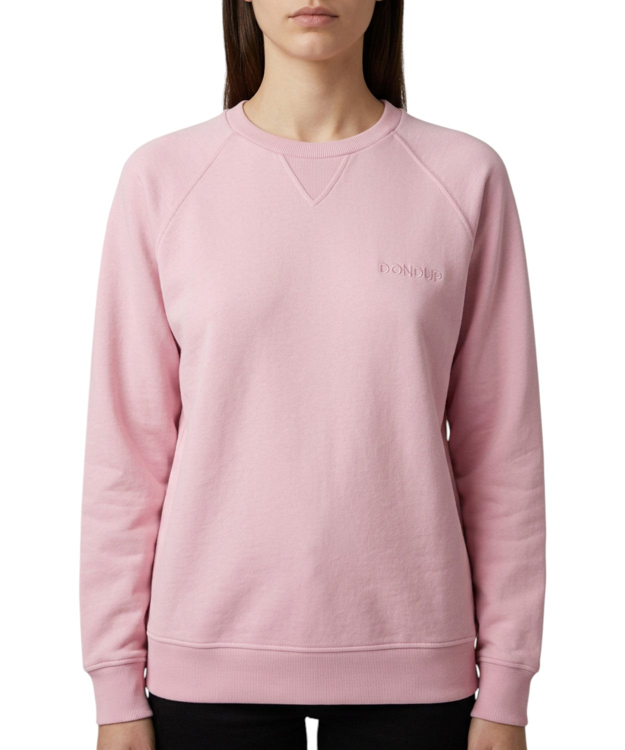 Felpa Donna Dondup Regular Fit con Logo Ricamato