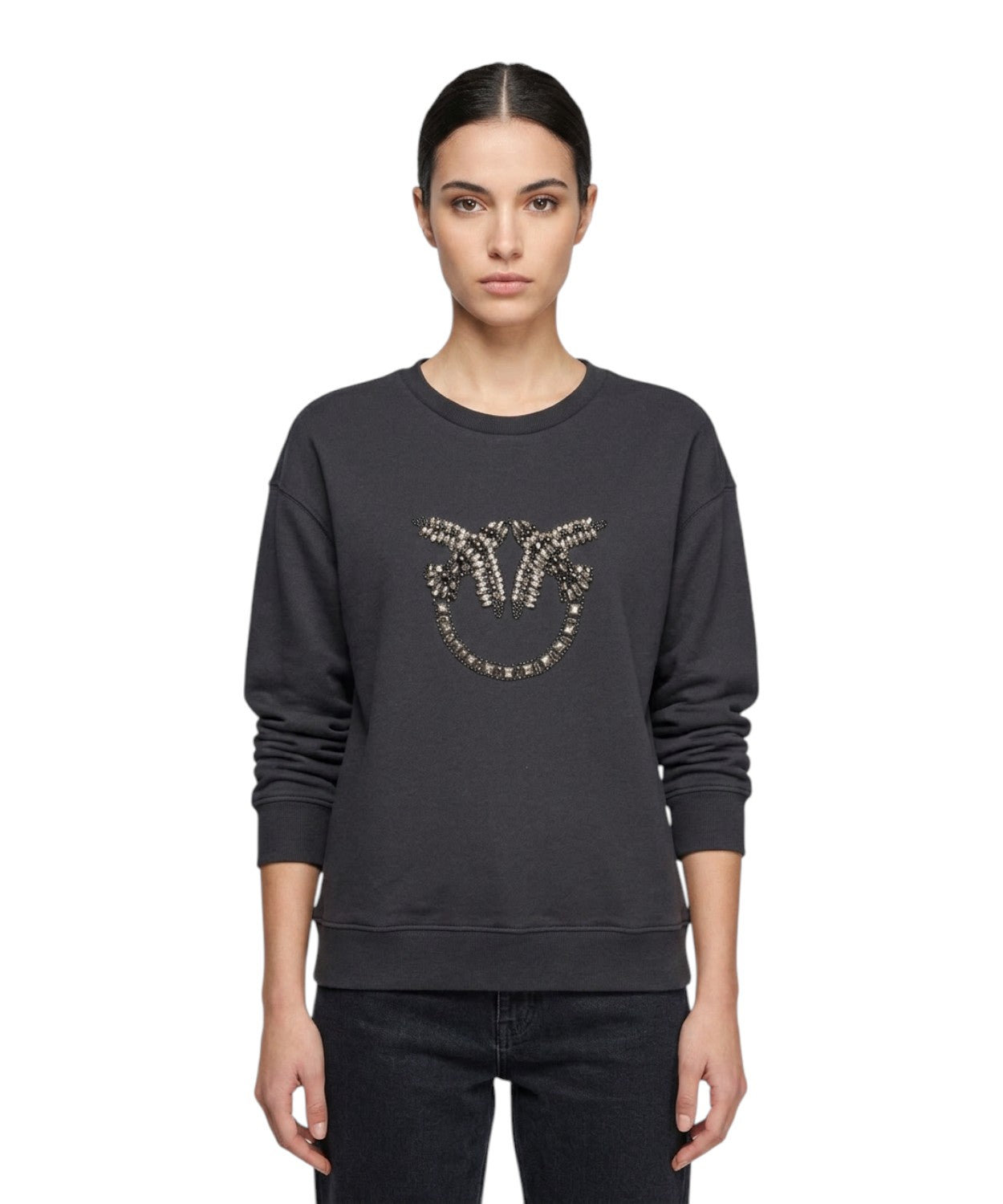 Felpa Pinko Nelly con logo strass