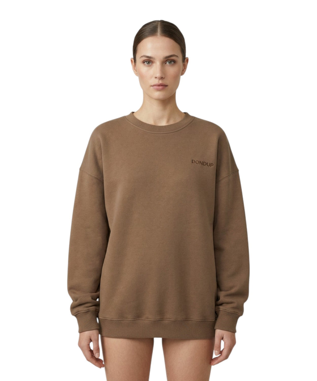 Felpa Donna Dondup con Logo Ricamato