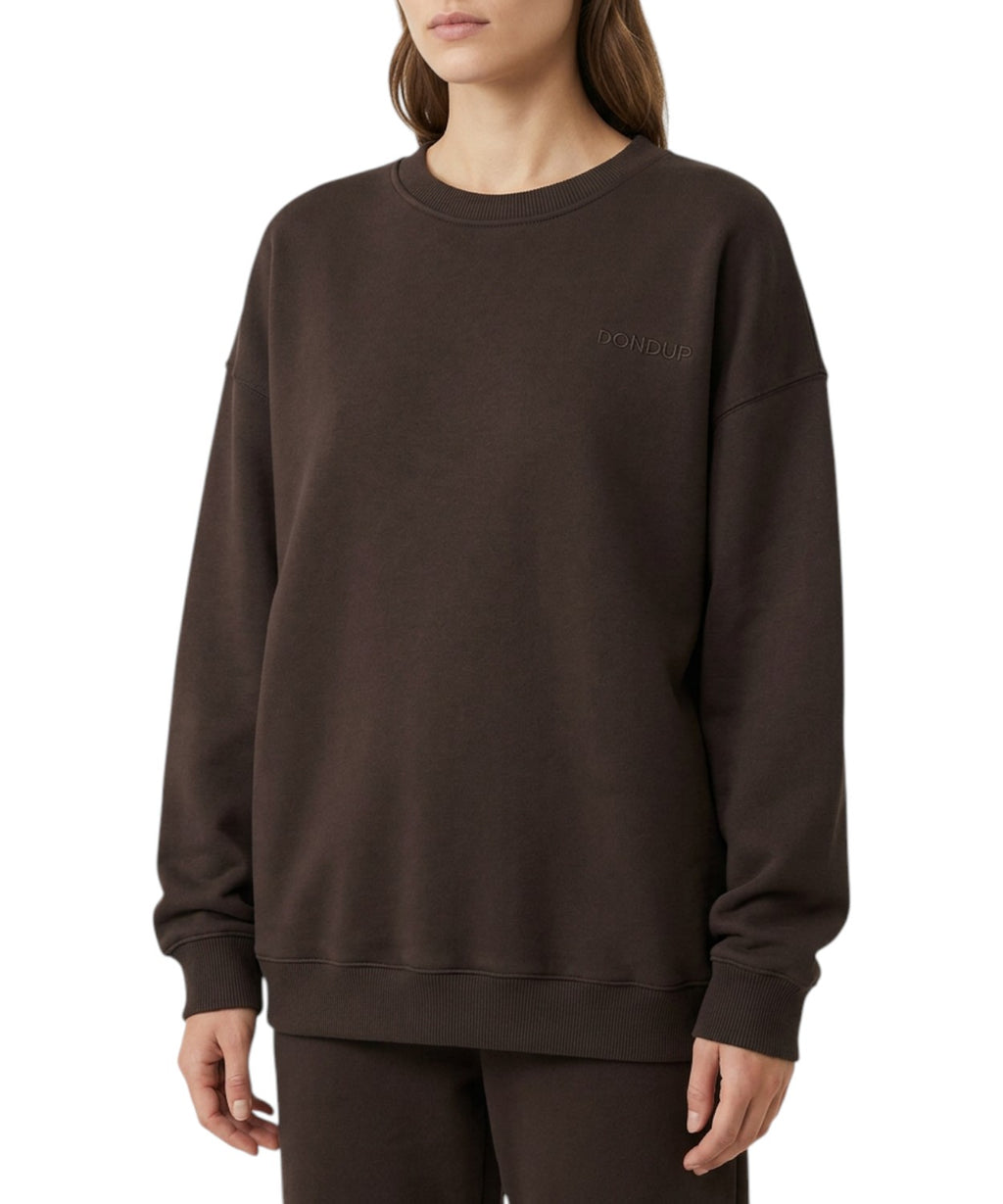 Felpa Donna Dondup con Logo Ricamato