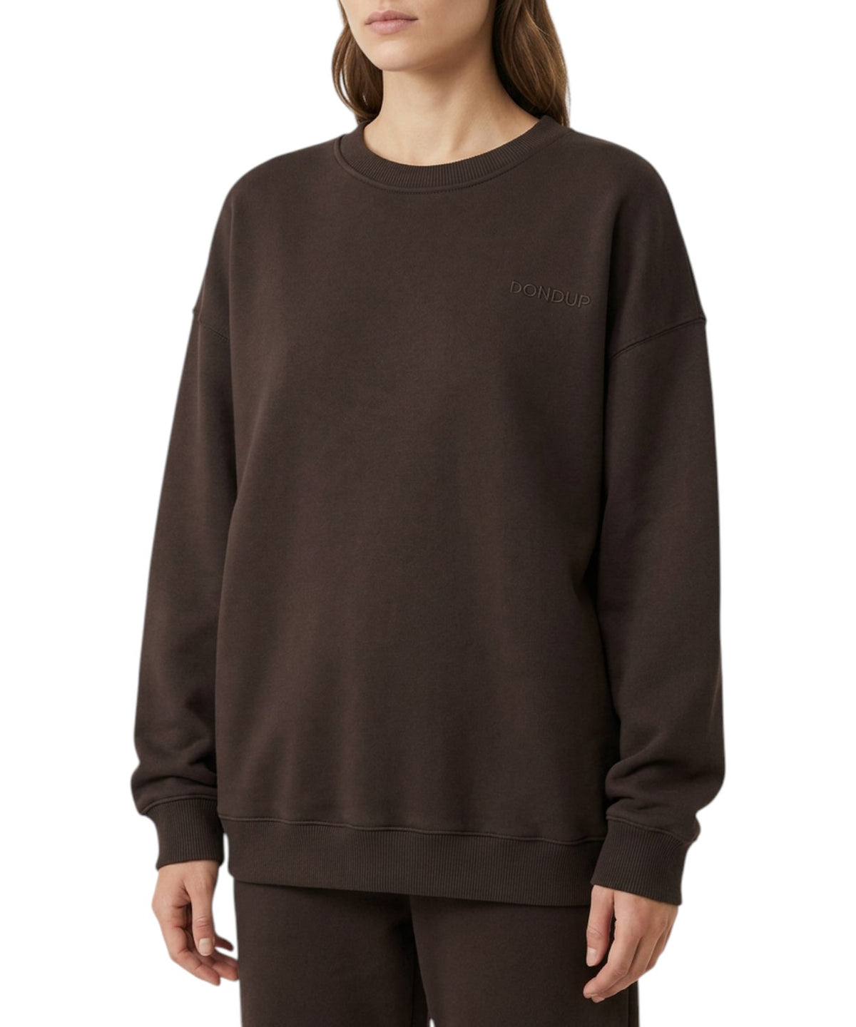 Felpa Donna Dondup con Logo Ricamato