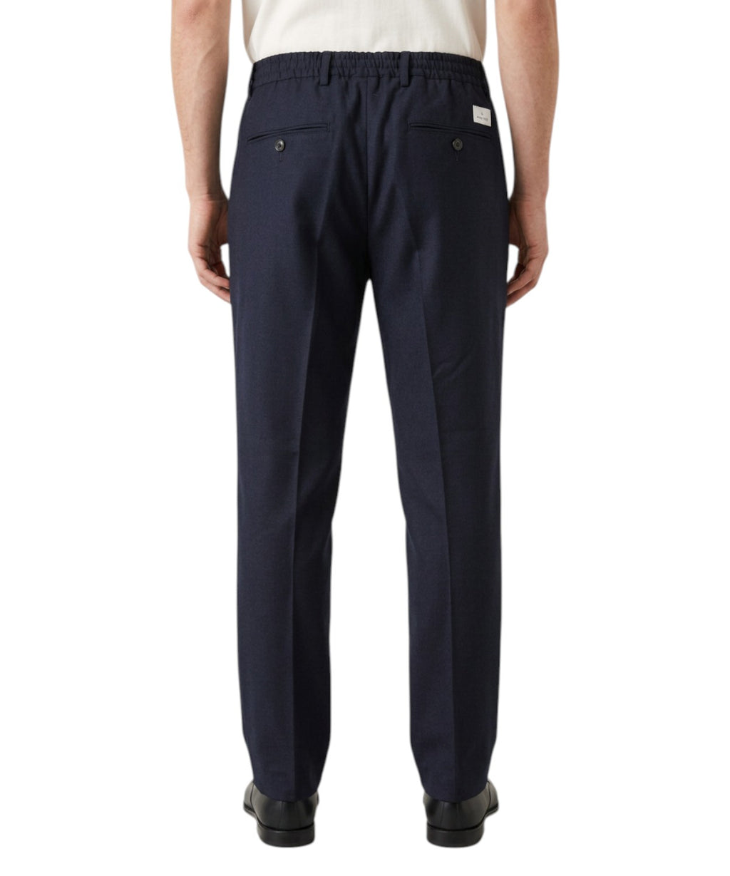 Pantalone Uomo in Lana Vergine Stretch con Elastico in Vita