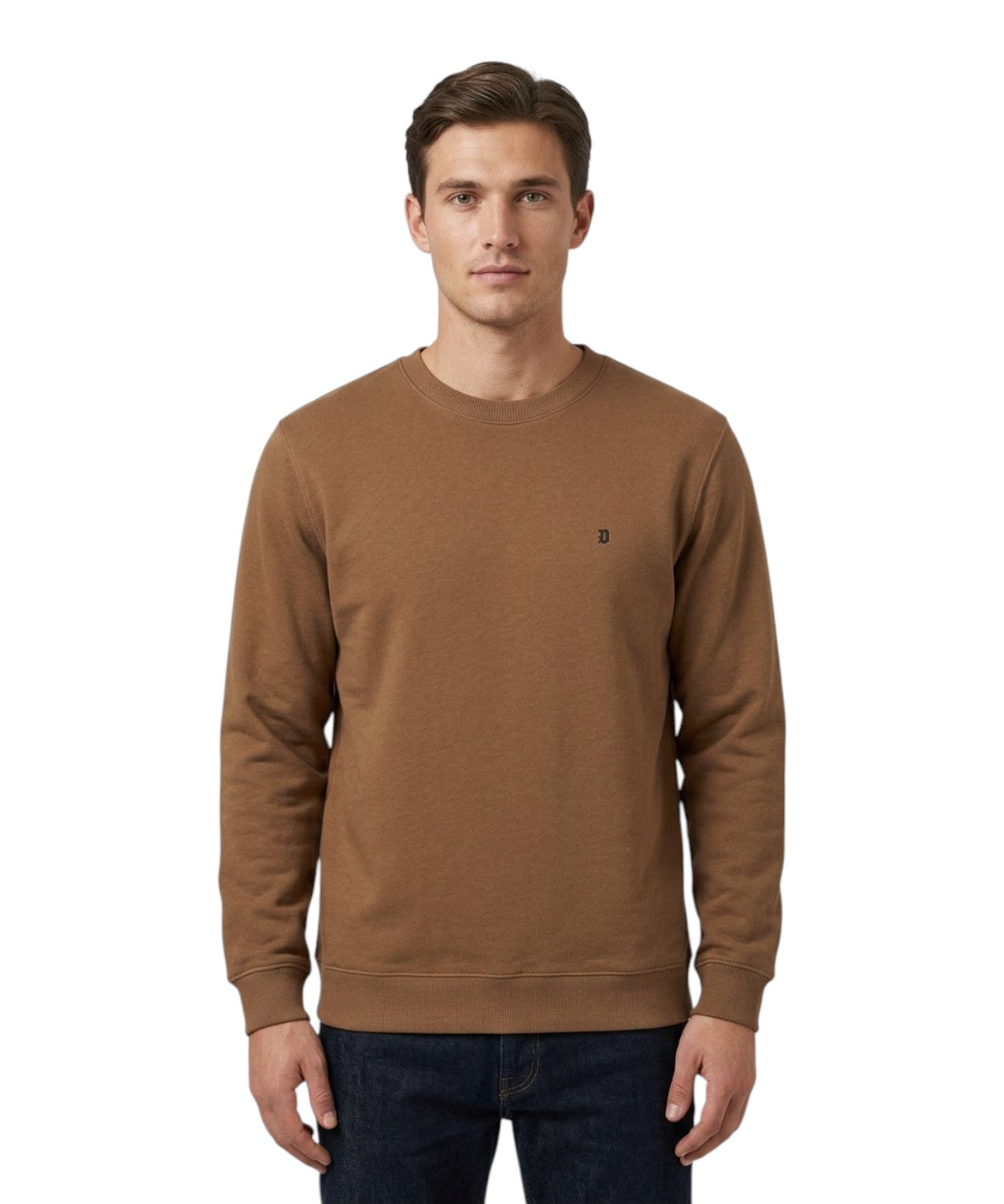 Men's Dondup Regular Fit Sweatshirt with Embroidered Logo