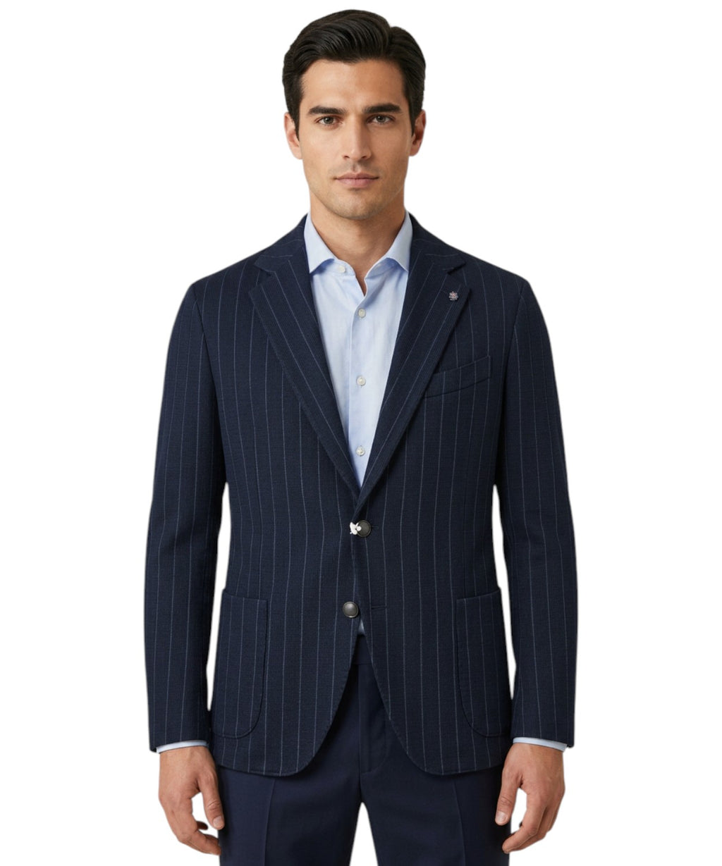 Giacca Uomo Bharnaba in Maglia Gessata