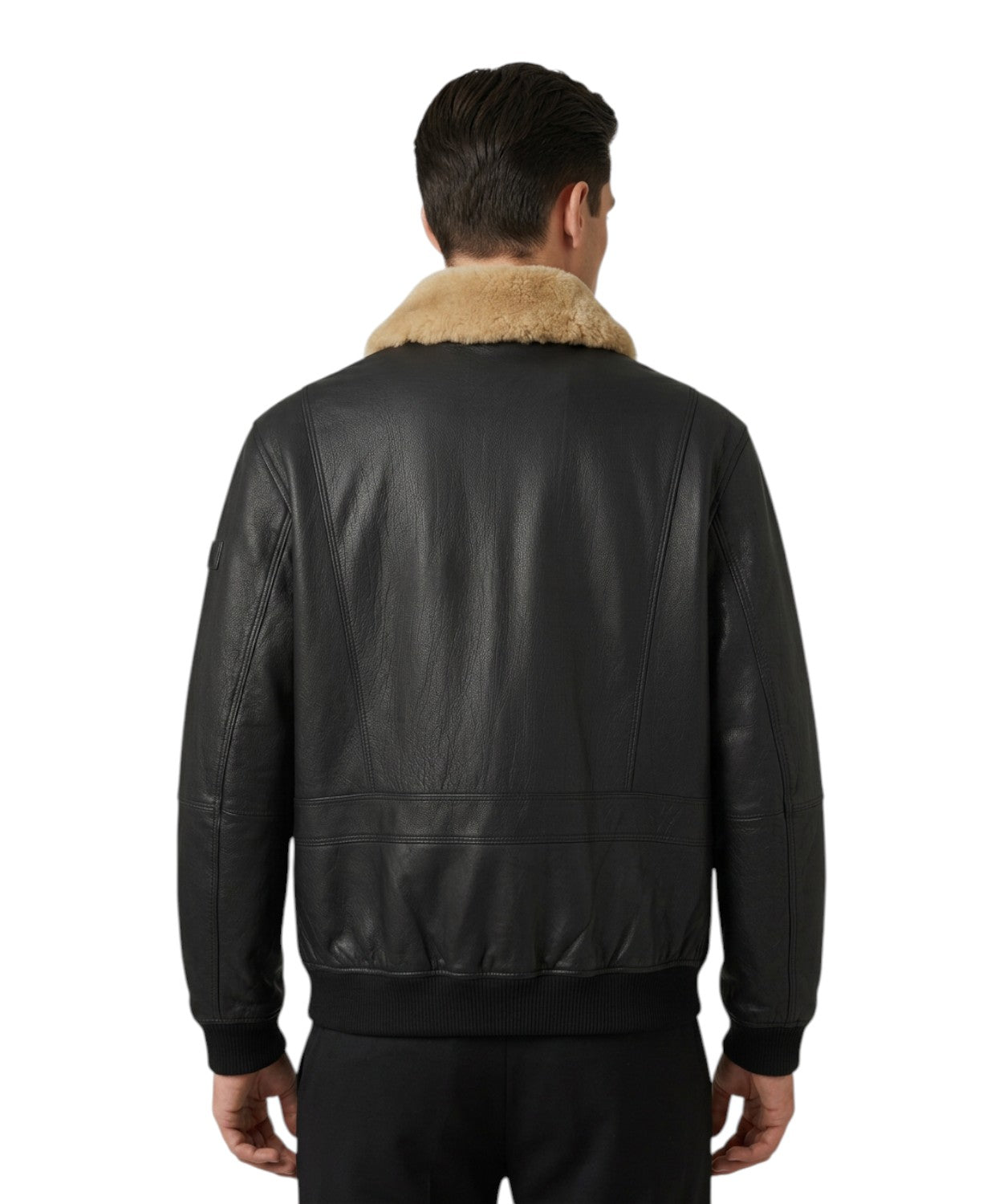 Giubbotto Murdo in Pelle con Collo Shearling