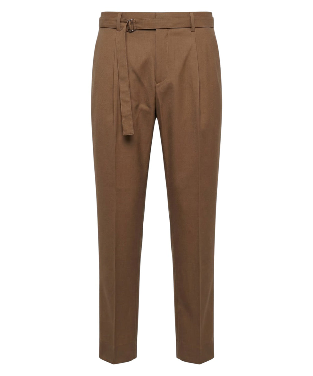 Be Able men's Tobacco trousers with buckle and central pleat