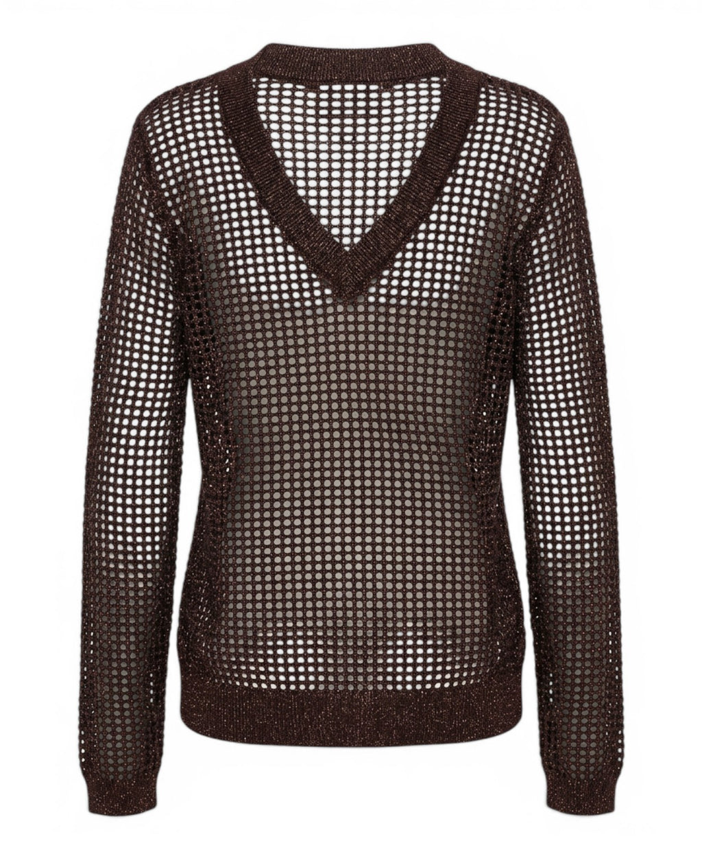 Camiseta de mujer calada en lurex de MC2 Saint Barth