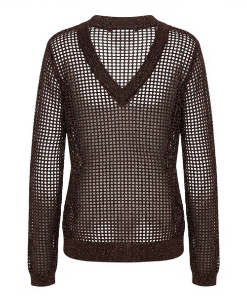 Dámský průsvitný svetr z lurexu od MC2 Saint Barth