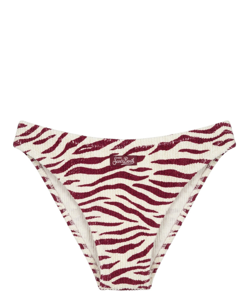 Slip-Bikini Damen Elise Crinkle Zebra
