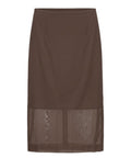 Falda MM Max Mara con abertura y cintura elástica