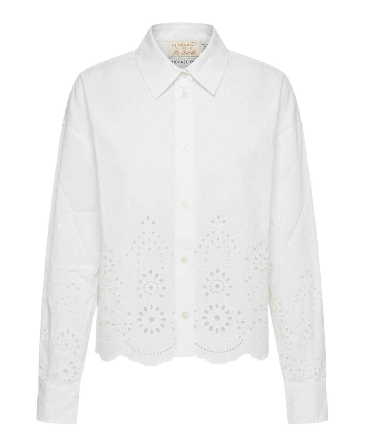 Camicia Oriane MC2 Saint Barth in Pizzo sangallo