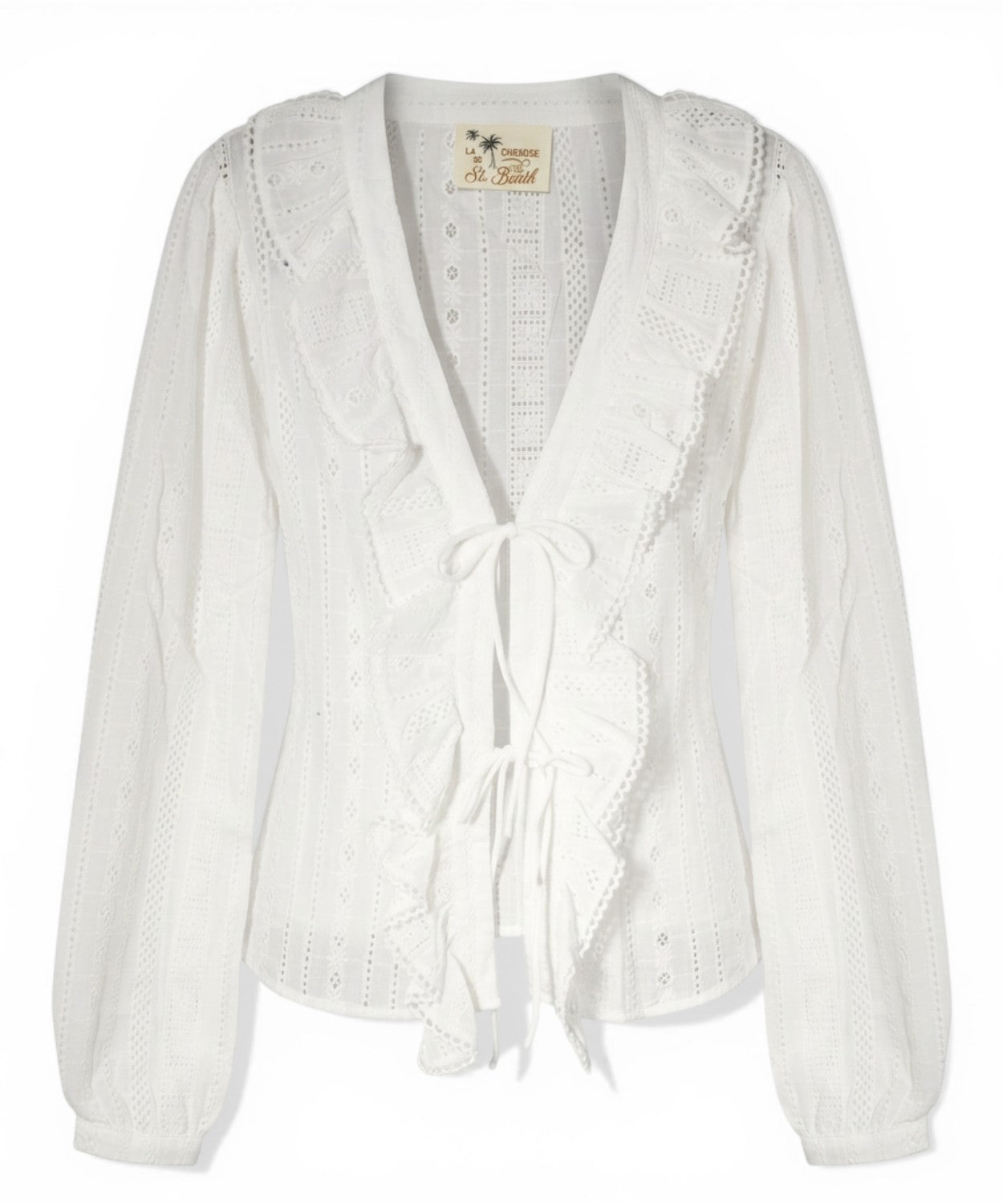 Blusa MC2 Saint Barth in pizzo sangallo con Laccetti