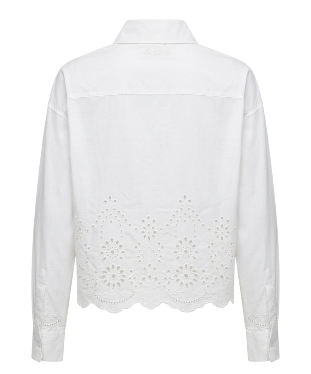 Camicia Oriane MC2 Saint Barth in Pizzo sangallo
