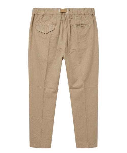 Pantaloni GREG Uomo White Sand con Elastico in Vita Misto Lino