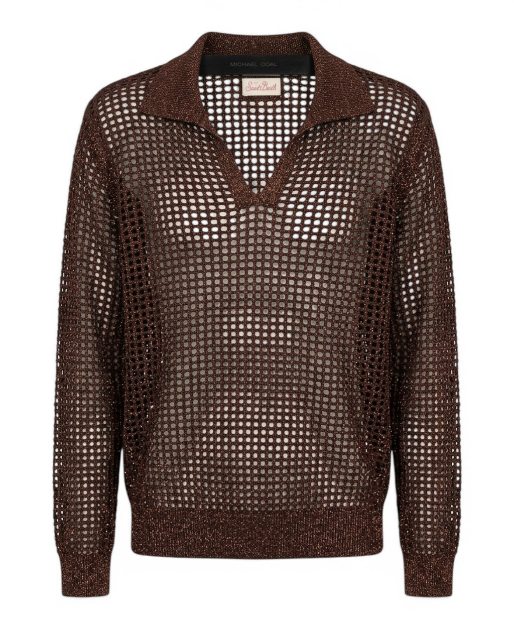 Camiseta de mujer calada en lurex de MC2 Saint Barth