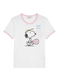 T-shirt Emilie MC2 Saint Barth con Ricamo Snoopy Padel