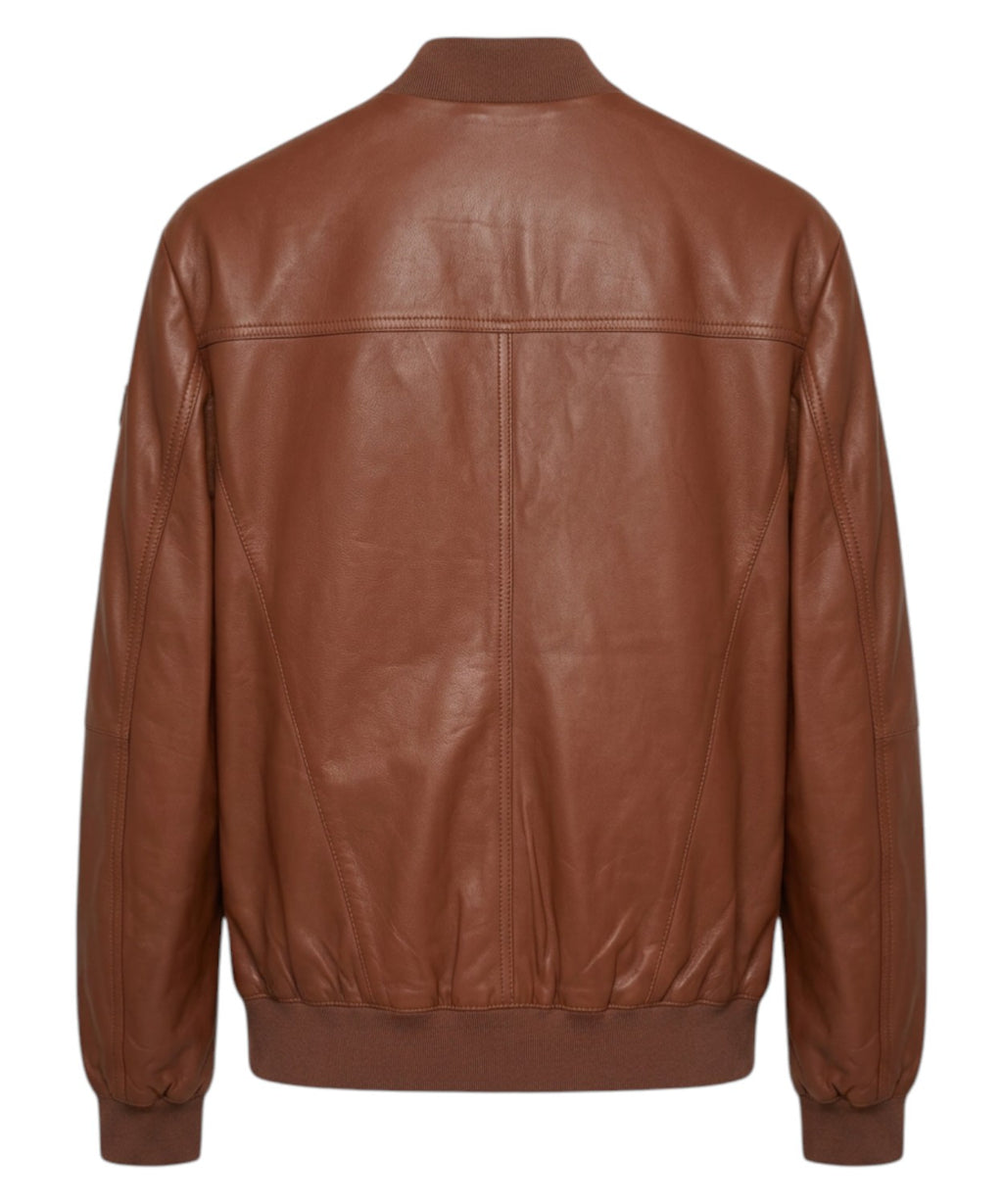 Men's Peuterey Sands Leather Jacket in Tan Leather