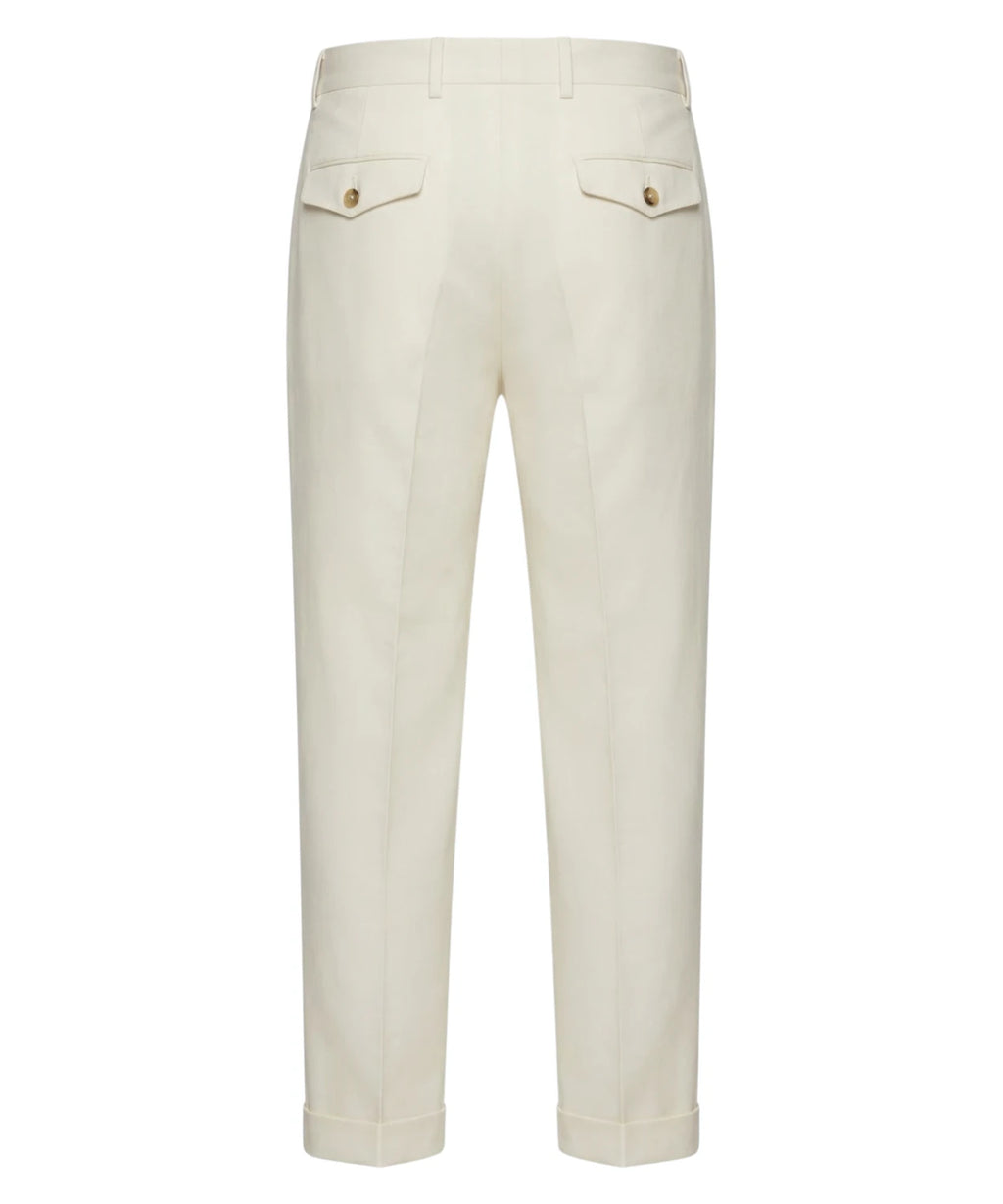 Men's White Tailored Trousers