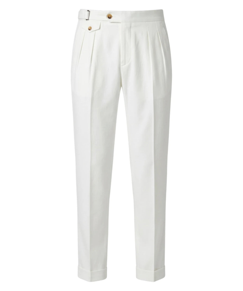Men's White Tailored Trousers