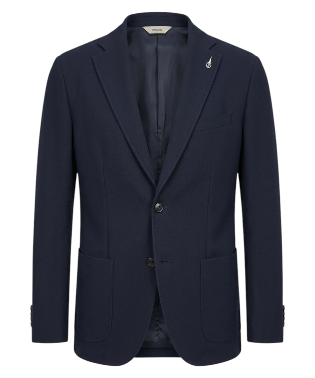 Giacca Uomo in Cotone Blu - Blazer Elegante Paoloni