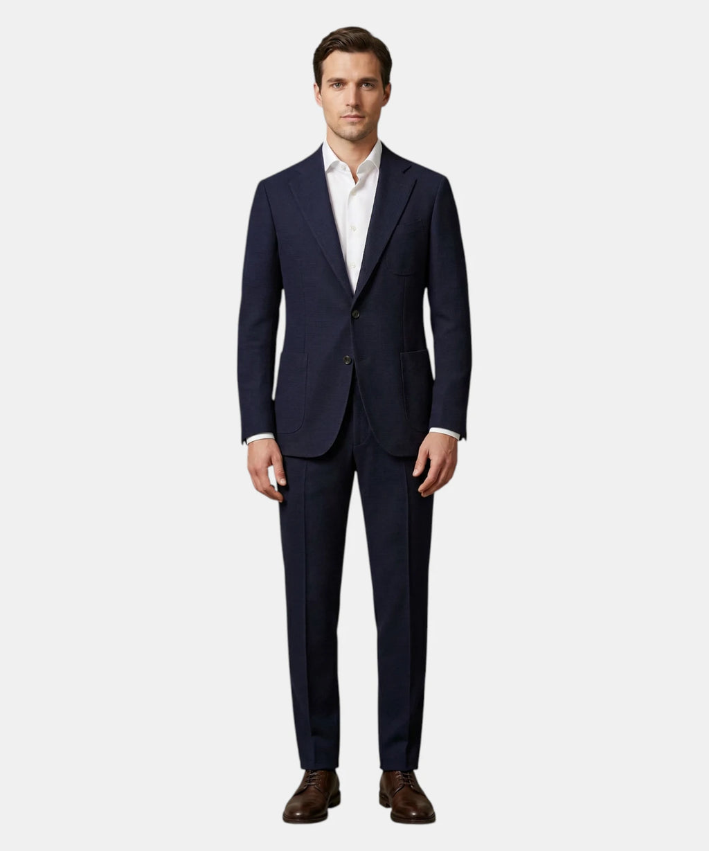 Men's Blue Super 120's Wool Jacket - Tailored Blazer