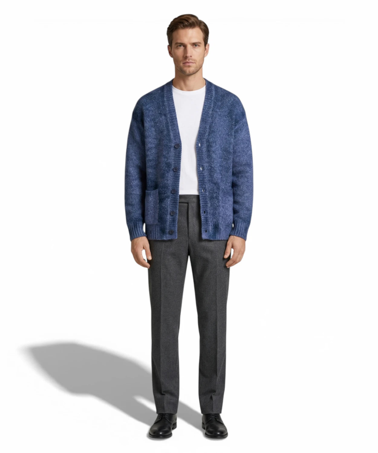 Kardigan chunky v otroški alpaki z gumbi