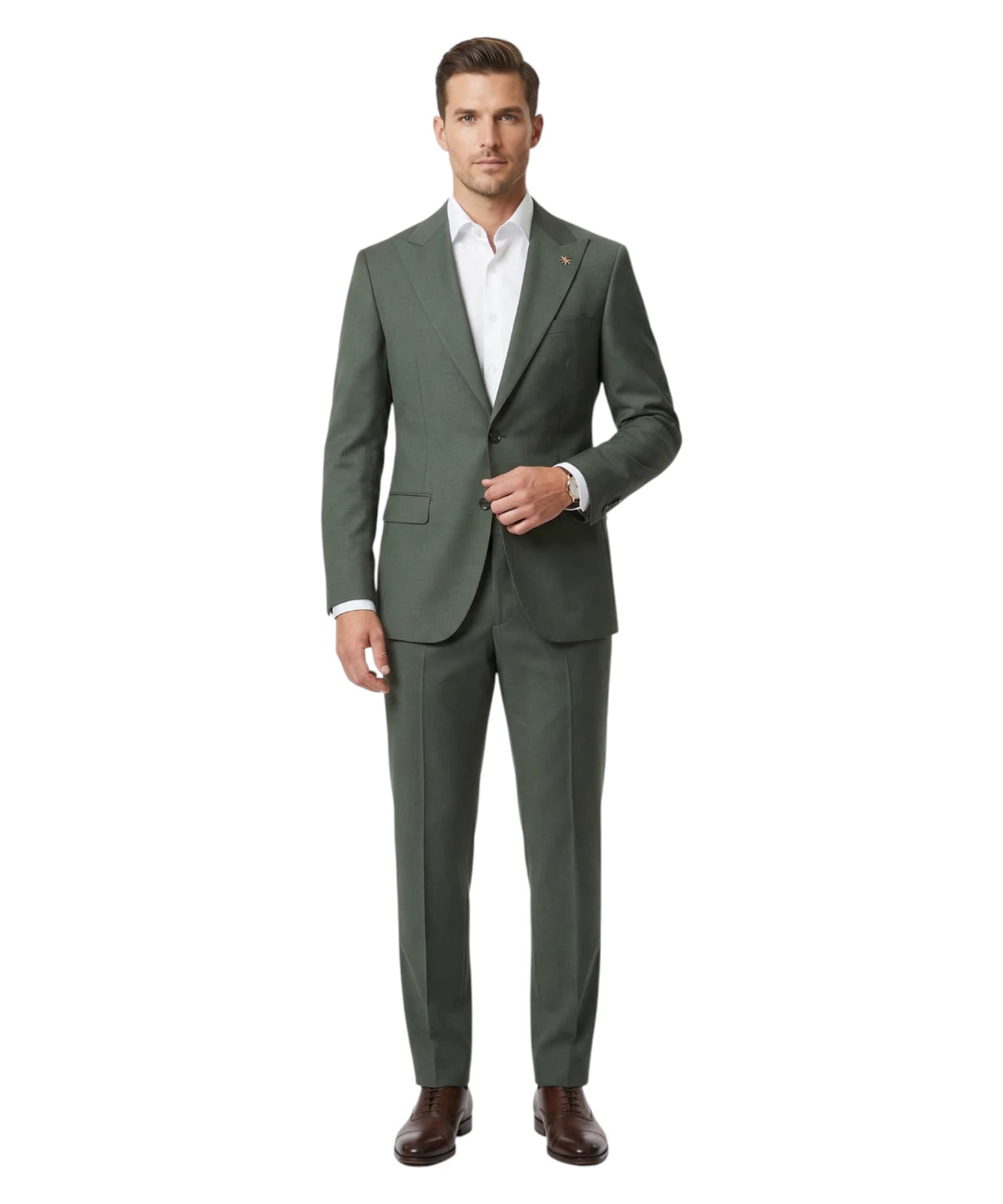 Abito Uomo Manuel Ritz Verde in Lana Stretch
