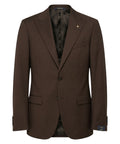 Abito Uomo Marrone in Fresco Lana Stretch Slim Fit