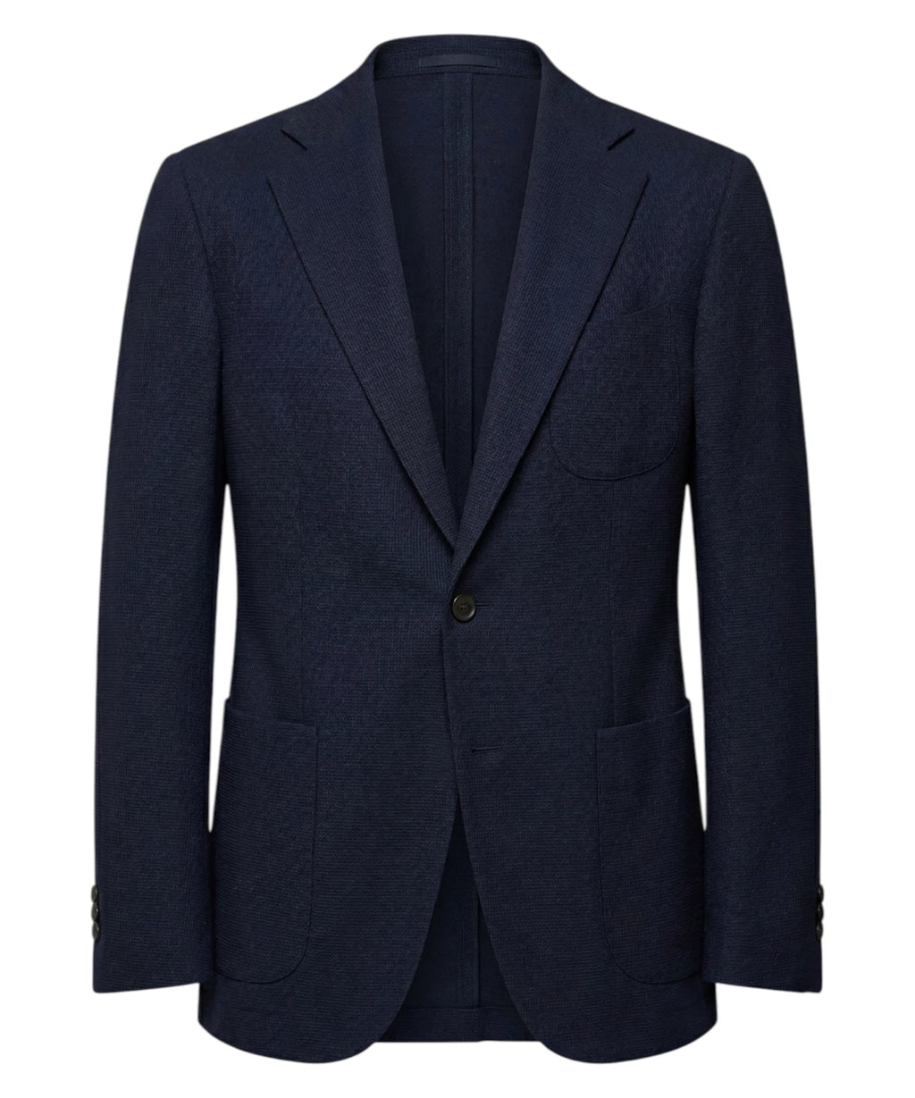 Men's Blue Super 120's Wool Jacket - Tailored Blazer