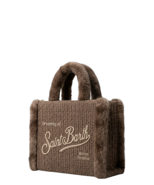 Mini-Kosmetiktasche aus Shearling