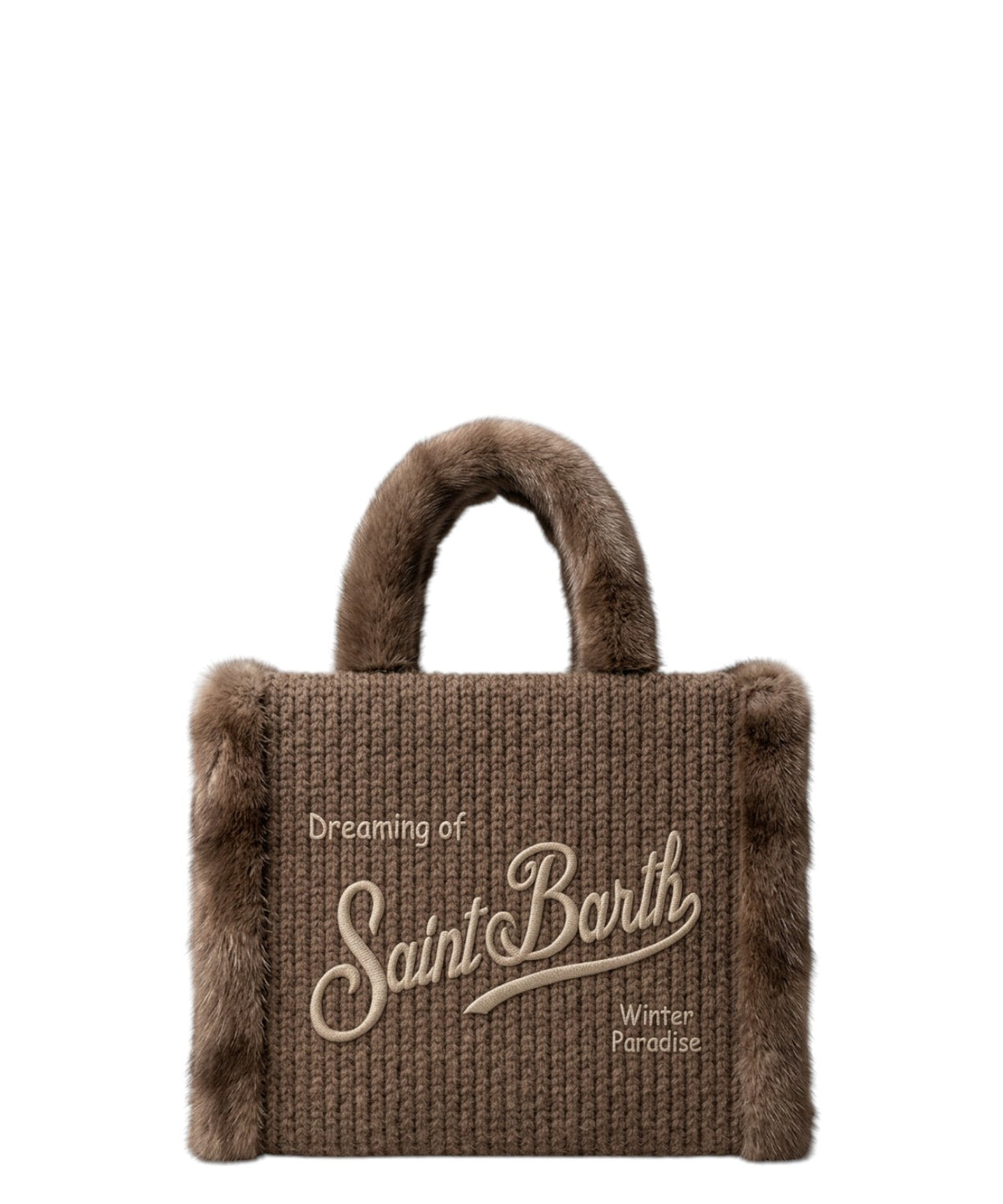 Mini-Kosmetiktasche aus Shearling