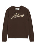 Maglione Alpaca New Queen con Scritta ADORO Strass