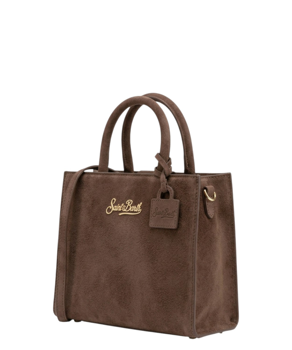 Shop Bag Mini i denim med skulderrem