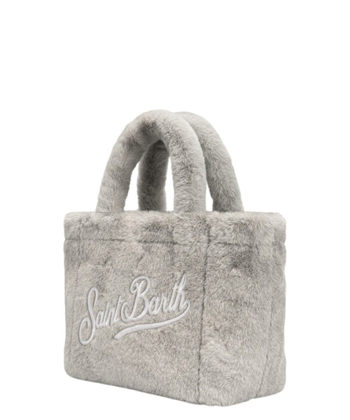 Borsa Vanity Mini in Faux Fur con Tracolla