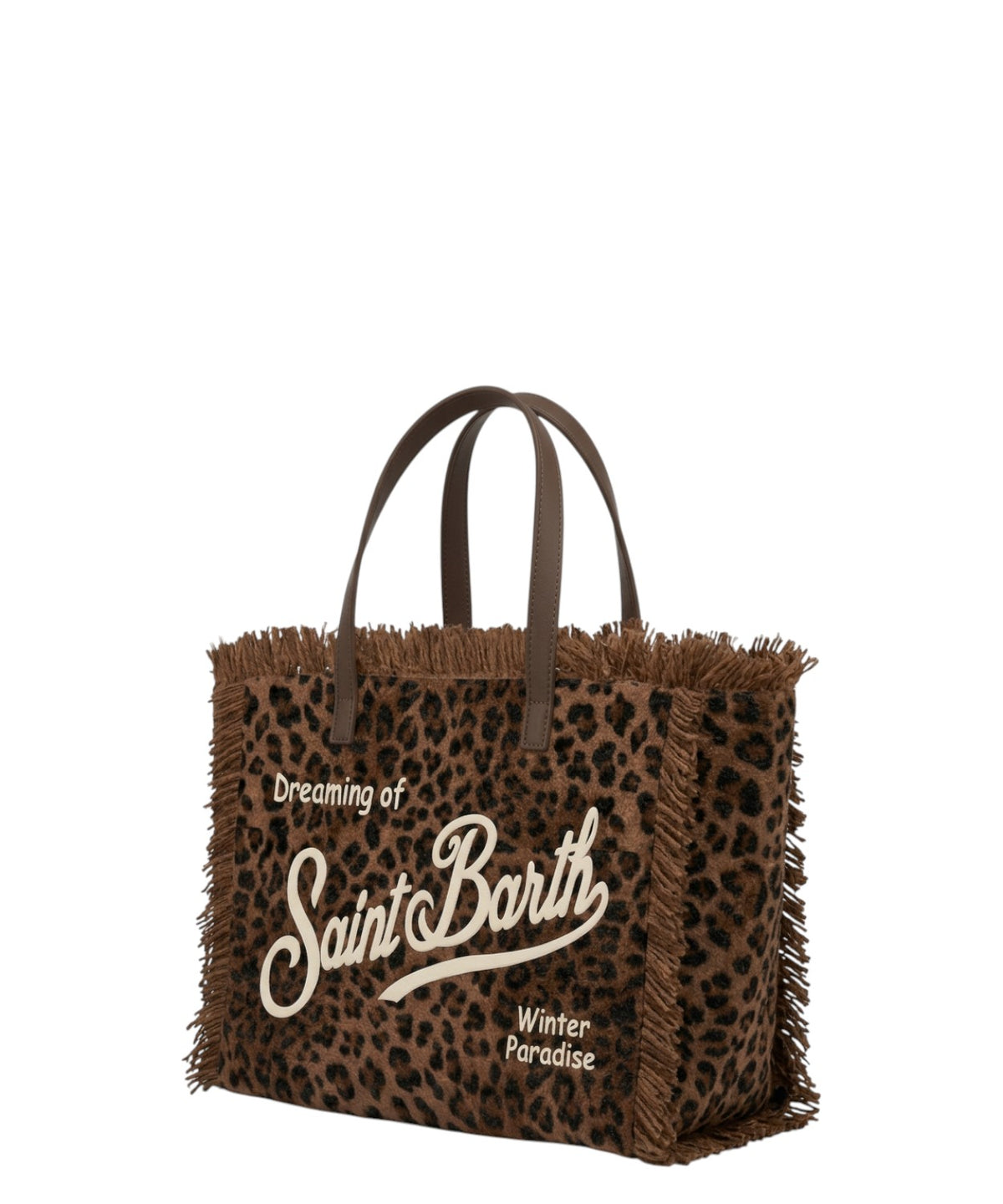 Borsa Vanity Mini in Feltro Leopardata