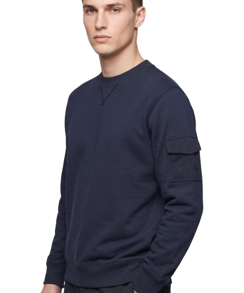 Herren-Sweatshirt MC2 Saint Barth Aron mit Tasche am Ärmel