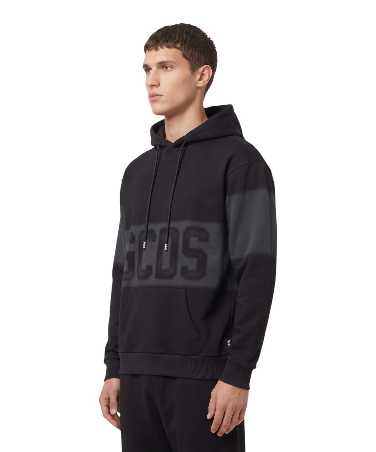 GCDS Kapuzenpullover mit Maxi-Logo in Spray-Optik