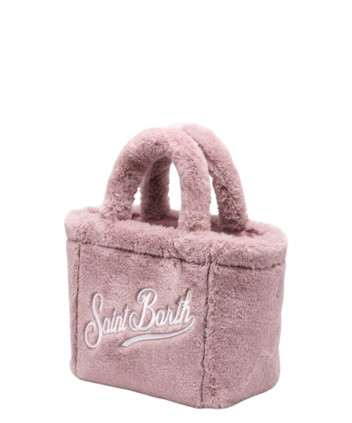 Borsa Vanity Mini Soft in Faux Fur con Tracolla