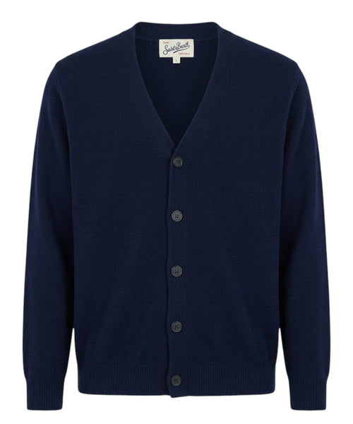 Herisson cardigan in pure English rib wool