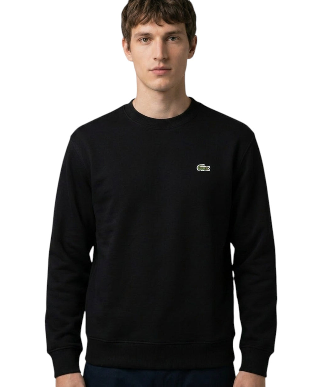 Felpa Lacoste in Cotone Felpato