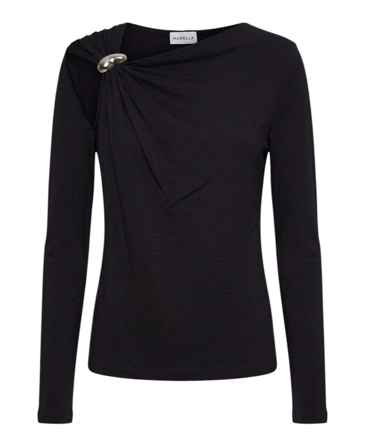 Maglia Marella TABACCO con Cut-Out e Dettaglio Gioiello