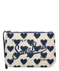 Clutches Aline van neopreen met hartjes