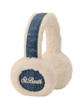 Copriorecchie MC2 Saint Barth in Denim e Pelliccia con Logo