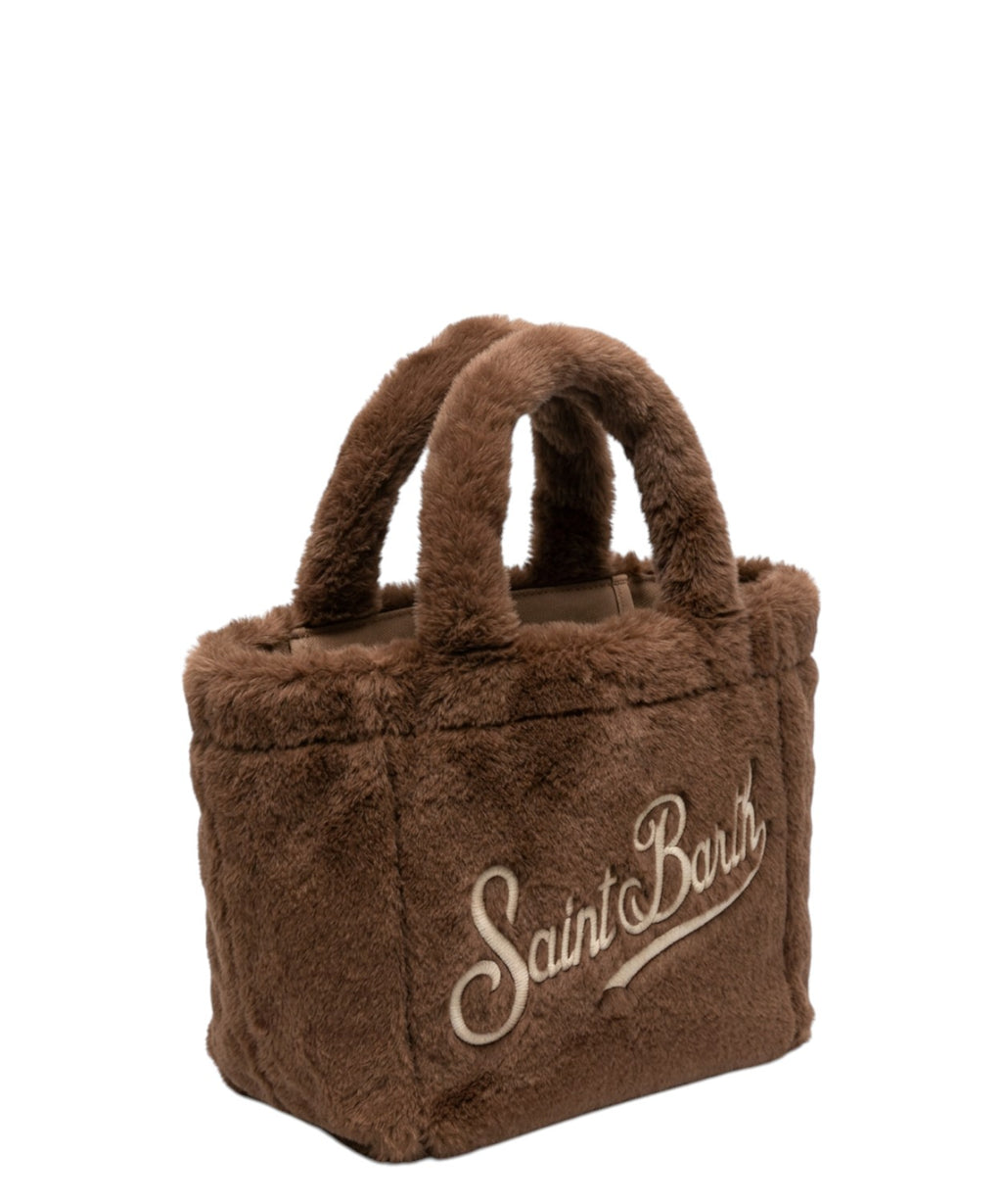 Borsa Vanity Mini Faux Fur con Tracolla