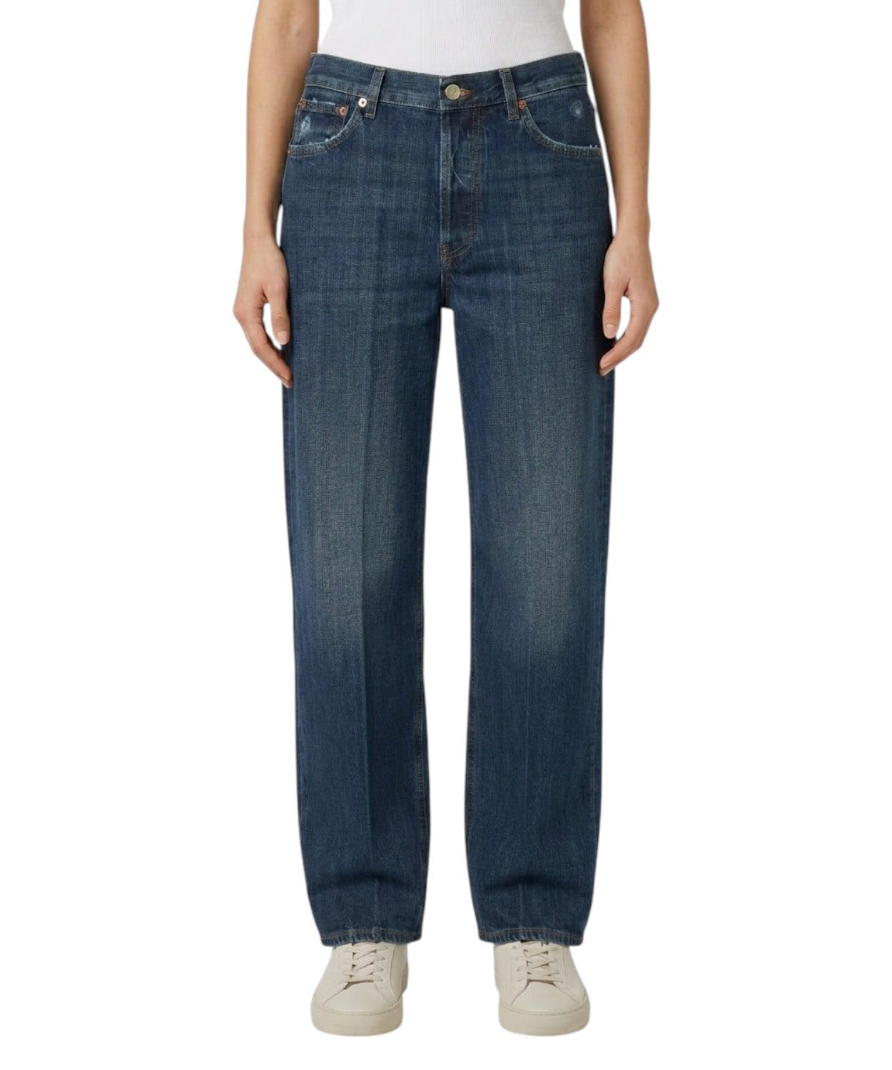 Dondup Dakota Jeans Wide Leg Denim Rigido 12.5 Oz