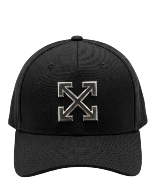 Off-White verstellbare Baseballkappe mit Logo-Plakette