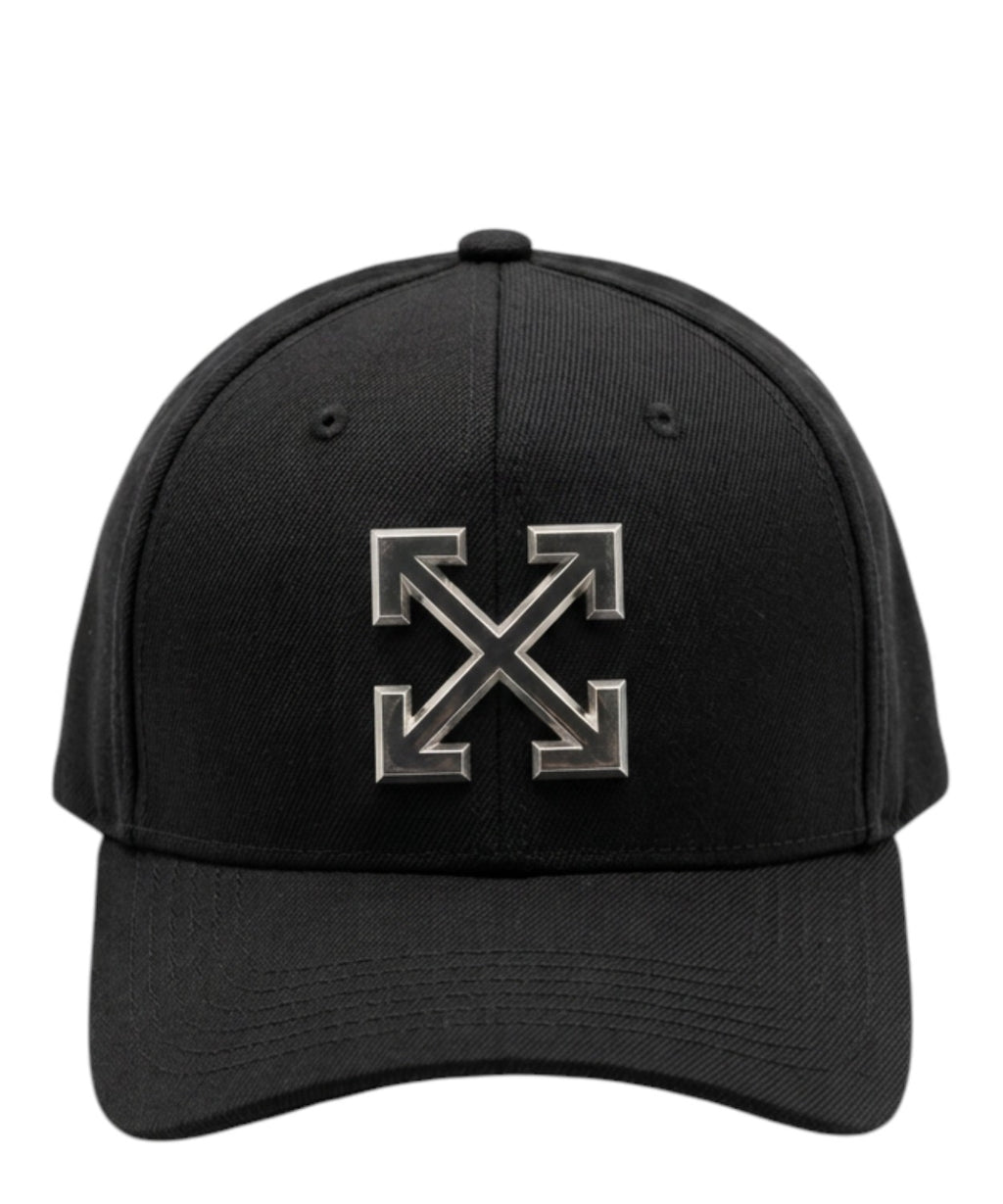 Off-White verstellbare Baseballkappe mit Logo-Plakette