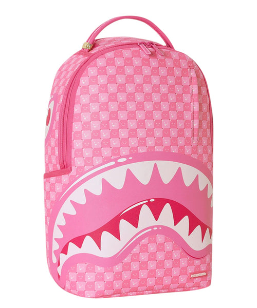 Zaino sprayground rosa check per streetwear