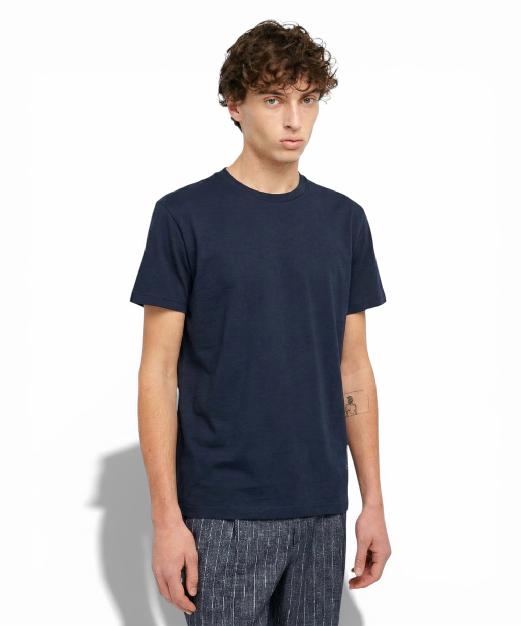Herre T-shirt i bomuld med rund hals fra Manuel Ritz